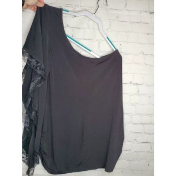 Torrid one shoulder blouse woman's black lace plus size 1 - Picture 4 of 4